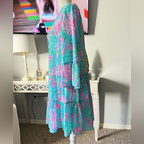 Lilly Pulitzer Gabriel Dress in Almafi Blue - Picture 2 of 6